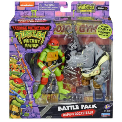 Tortugas ninja adolescente battle pack raphael vs rocksteady