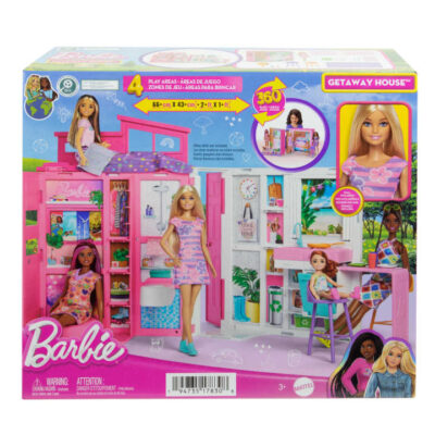 Barbie casa de muñecas glam con muñeca juego de 360 grados
