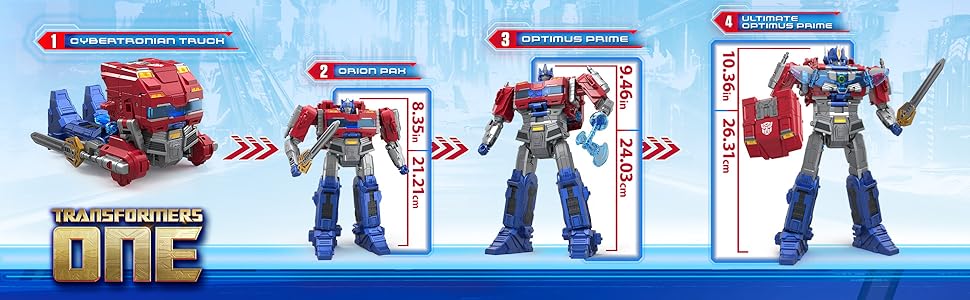 Figura de acción transformers one power flip optimus prime orion pax