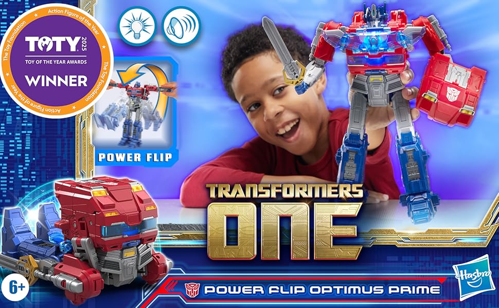 Figura de acción transformers one power flip optimus prime orion pax